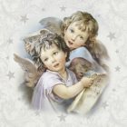 Dekorszalvéta - Two Christmas Angels